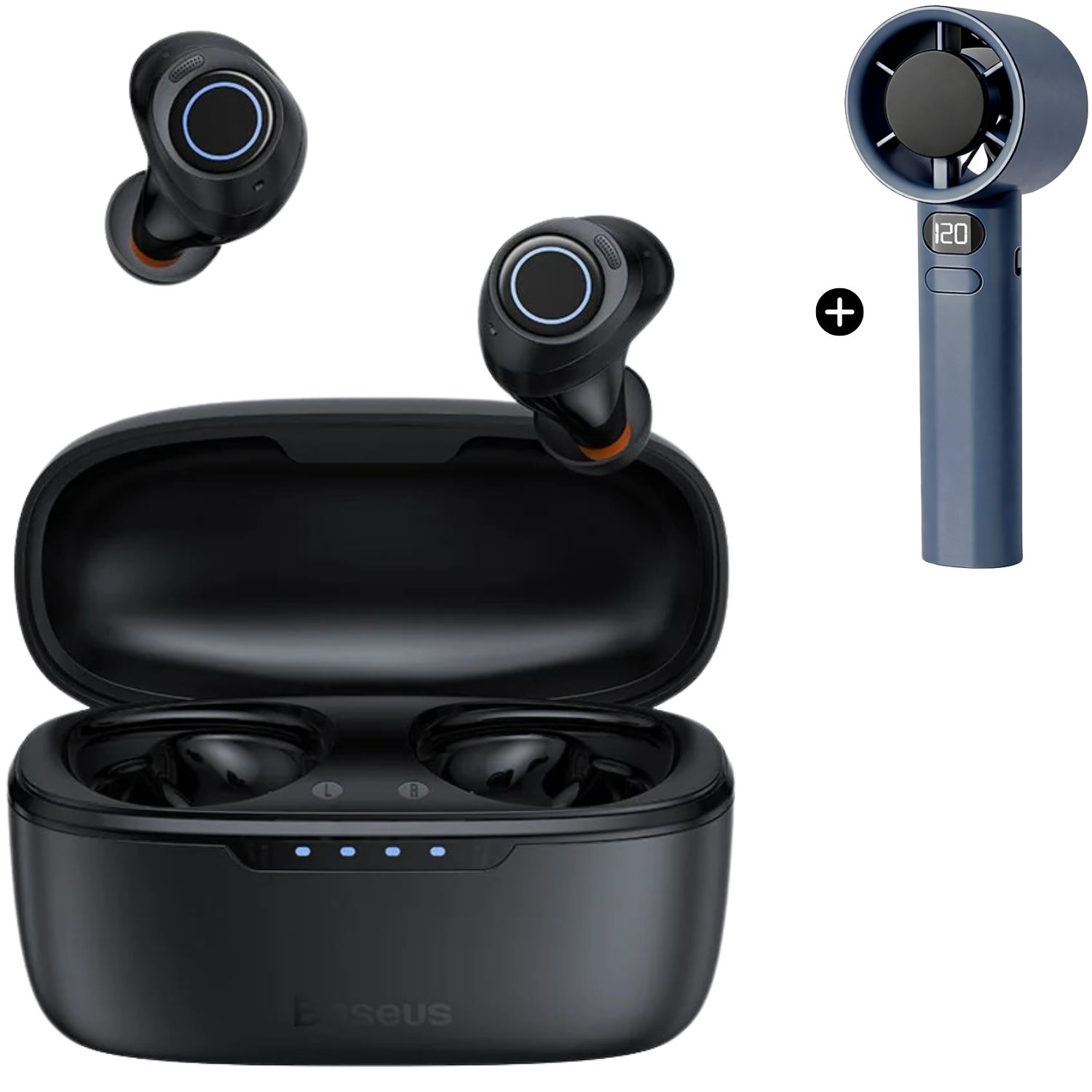 Audifonos Baseus Bowie MA10 140hrs + Ventilador de mano de regalo